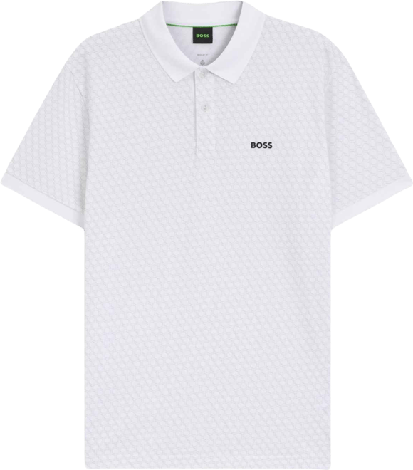 Boss by  Men's Printed Pattern Cotton-Pique Polo Shirt