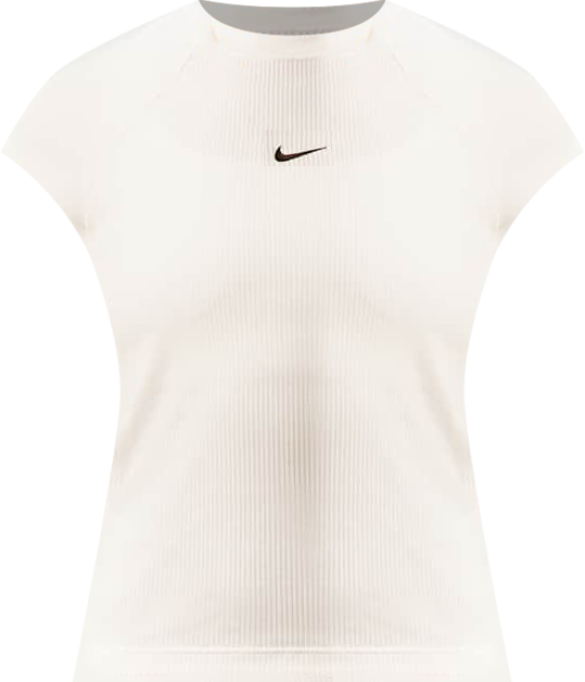 Nike Sportswear Chill Knit Playera de manga corta de tela de canalé ajustada para mujer
