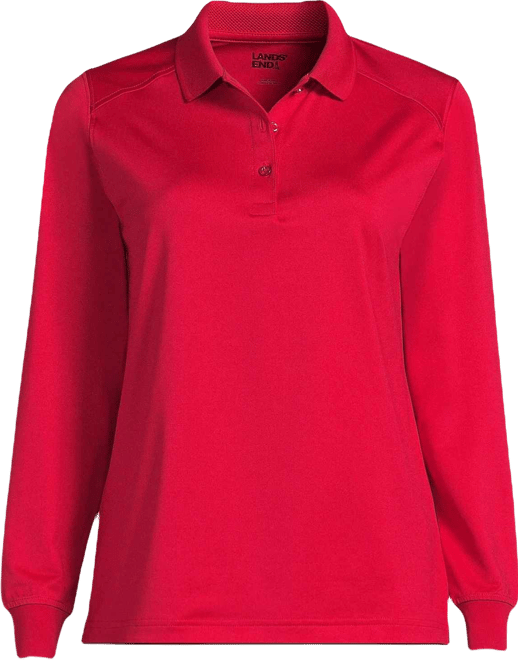 School Uniform Women's Long Sleeve Rapid Dry Polo Shirt