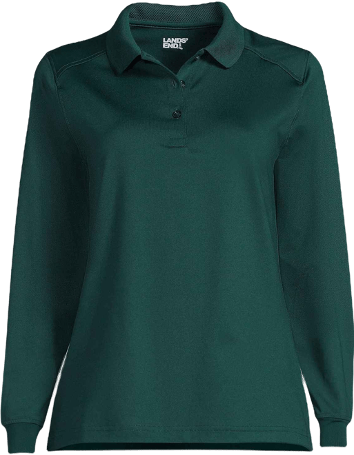 School Uniform Women's Long Sleeve Rapid Dry Polo Shirt