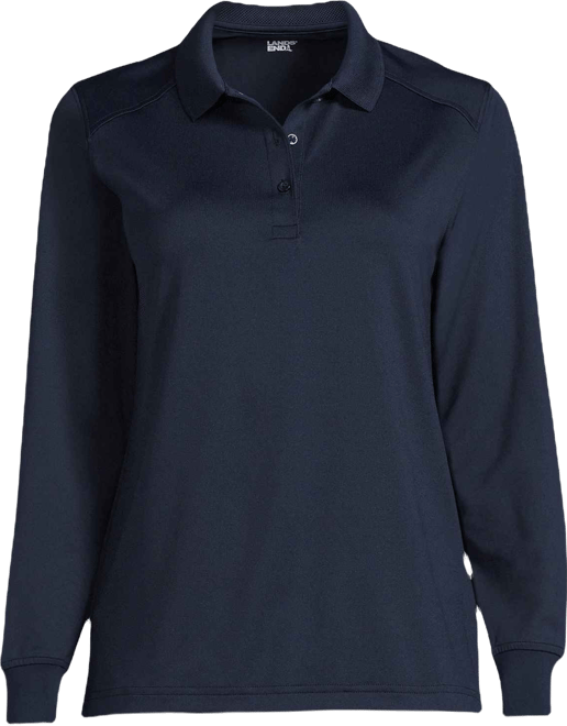 School Uniform Women's Long Sleeve Rapid Dry Polo Shirt