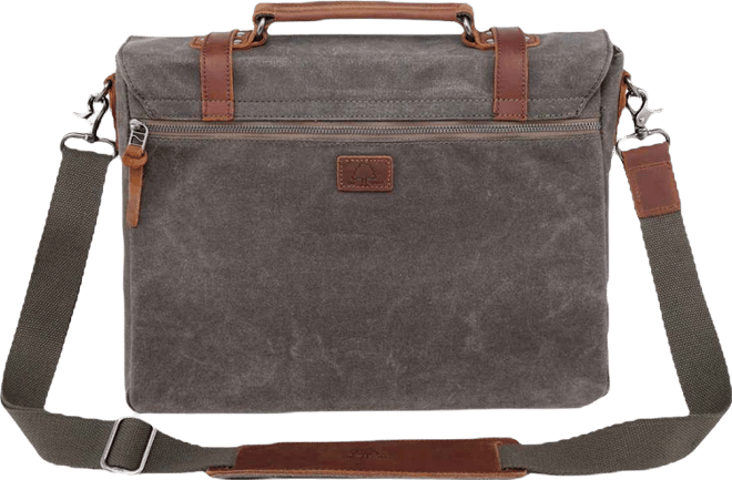 Stone Creek Waxed Canvas Large Messenger Bag