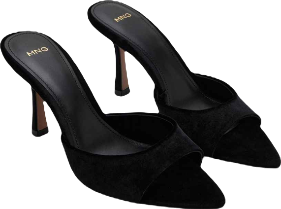 Women's Velvet Heel Sandals