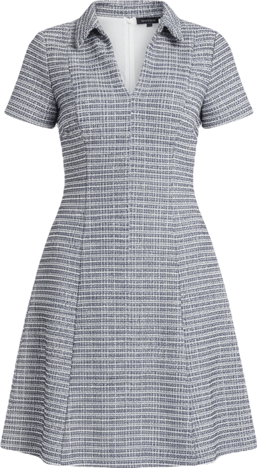 Women's Metallic Collar Neck Short Dress