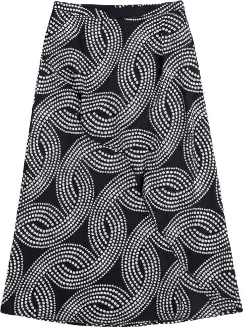 Women's Pull-On Bias Midi Skirt