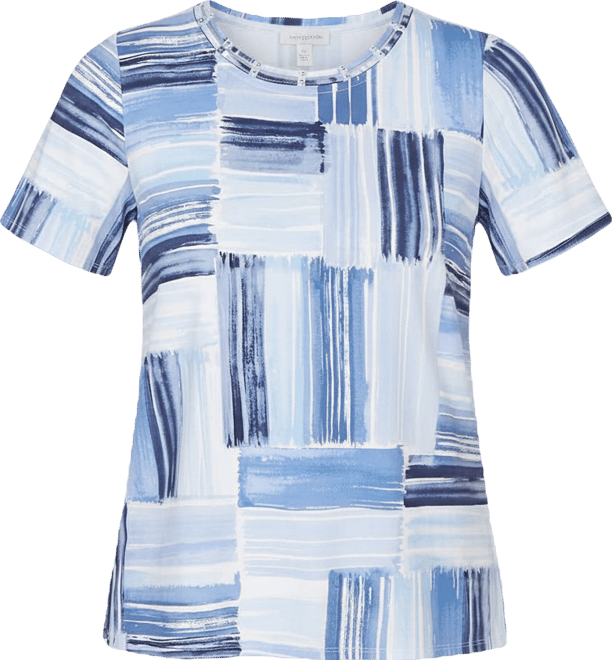 Women's Brushstroke Beaded Neck T-Shirt