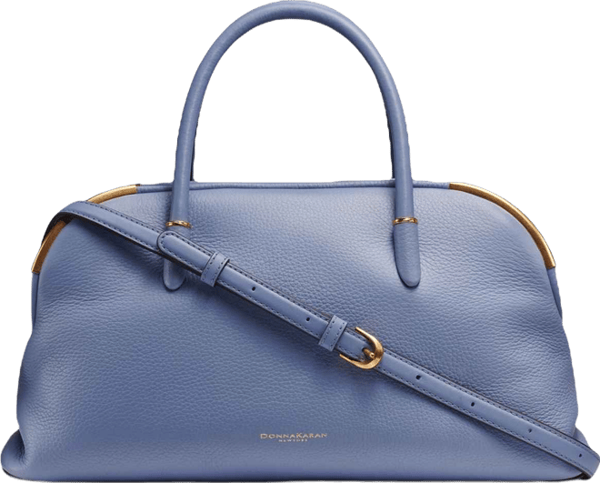 Satin Leather Satchel Bag