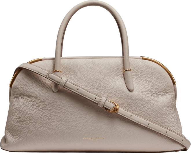 Satin Leather Satchel Bag