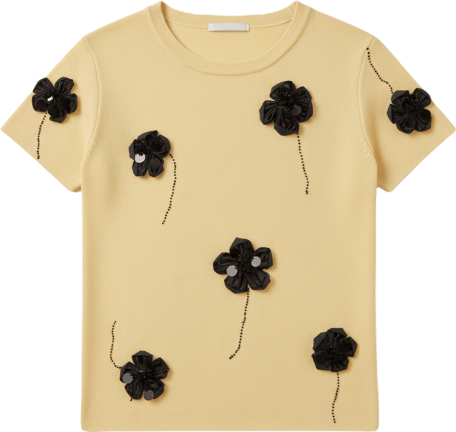 Women's 3D Flower Knit Top.