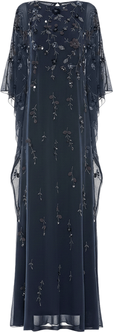 Women's Floral Embellished Trapeze Gown.