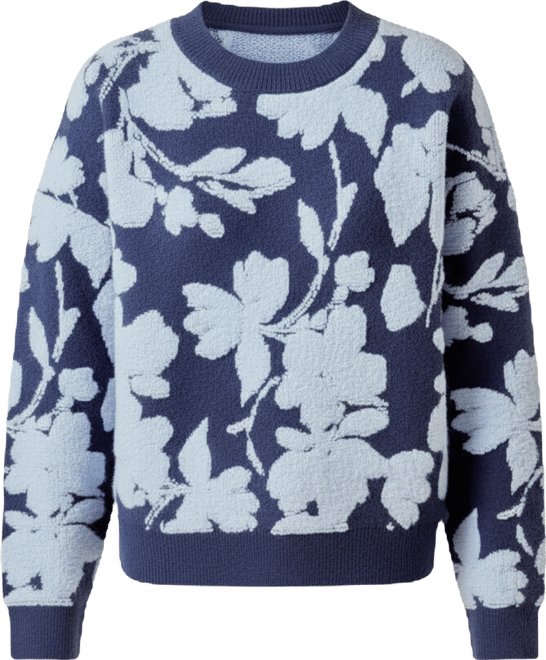 Women's Fuzzy Flower Sweater