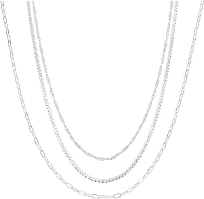 18K Gold Plated Sterling Silver Bestselling Modern Necklace Set Holiday Gift Idea