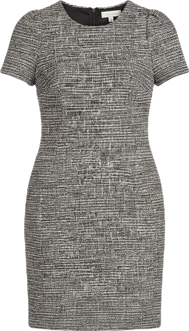 calvin klein women's tweed short-sleeve sheath dress Women's Calvin Klein Sleeveless Tweed Sheath With Collar