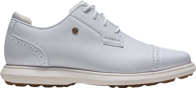 FootJoy Women's Tradition's Cap Toe Spikeless Golf Shoes Frosty