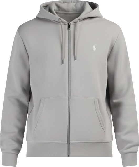 Shop Polo Ralph Lauren Double Knit Tech Hoodie 710881517092-SGREY