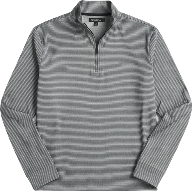 Men's Striped Quarter-Zip Sweatshirt