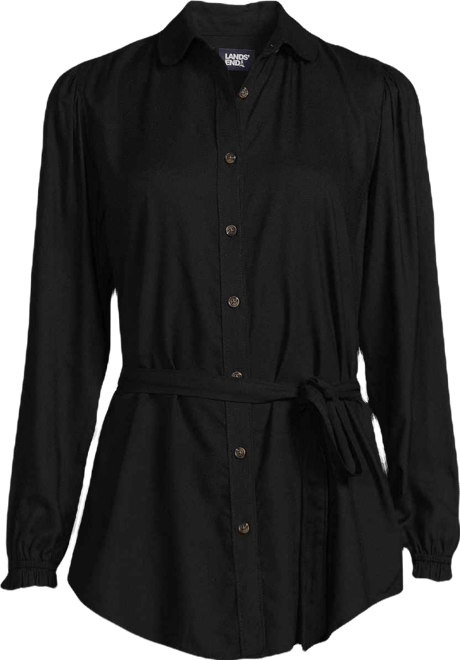 Women's Plus Size Rayon Tie Waist Shirt