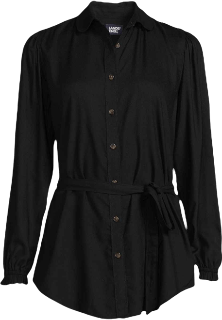 Women's Plus Size Rayon Tie Waist Shirt