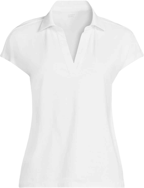 Plus Size Supima Cotton Johnny Collar Polo