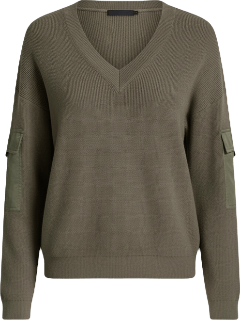 Women's Cargo V-Neck Sweater