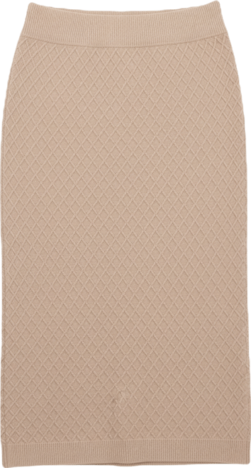 Women's Pull-On Cable-Stitch Midi Skirt