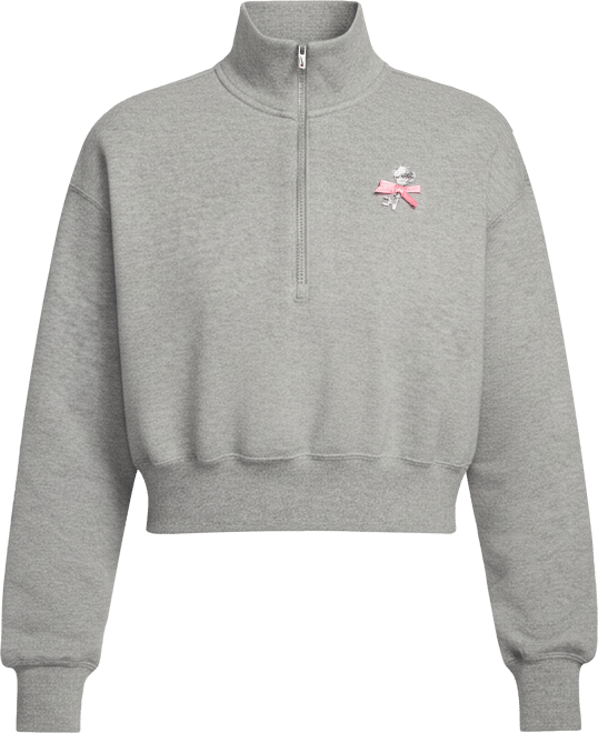 나이키 스포츠웨어 여성 오버사이즈 쿼터집 크롭 스웻셔츠