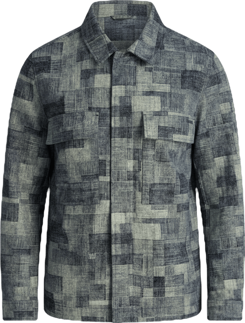 Men's Textured Ponte Shirt Jacket