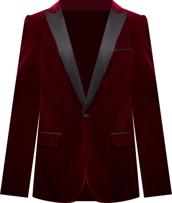 Mens Slim Fit Peak Lapel Velvet Sport coat