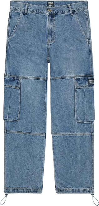 Men's Baggy Denim Cargo Pants