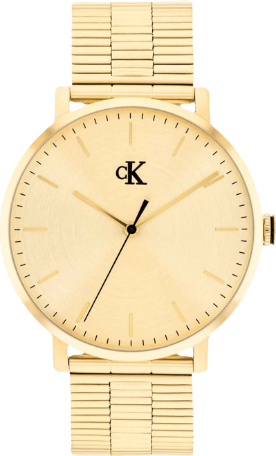 Men's Real Gold Tone Stainless Steel Mesh Bracelet Watch, 42mm