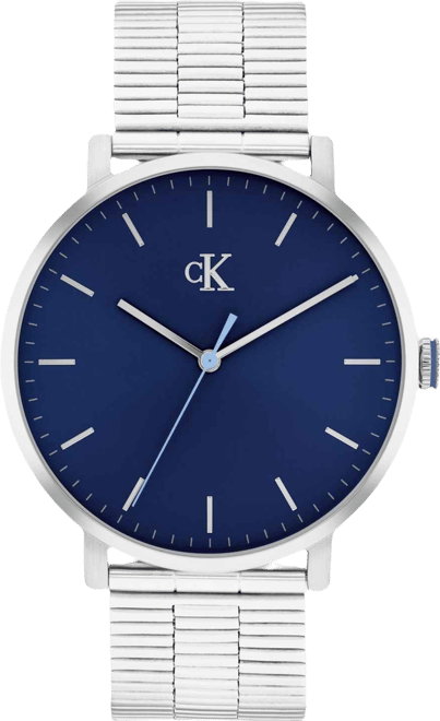 Men's Real Silver Tone Stainless Steel Mesh Bracelet Watch, 42mm