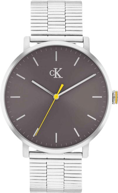 Men's Real Silver Tone Stainless Steel Mesh Bracelet Watch, 42mm