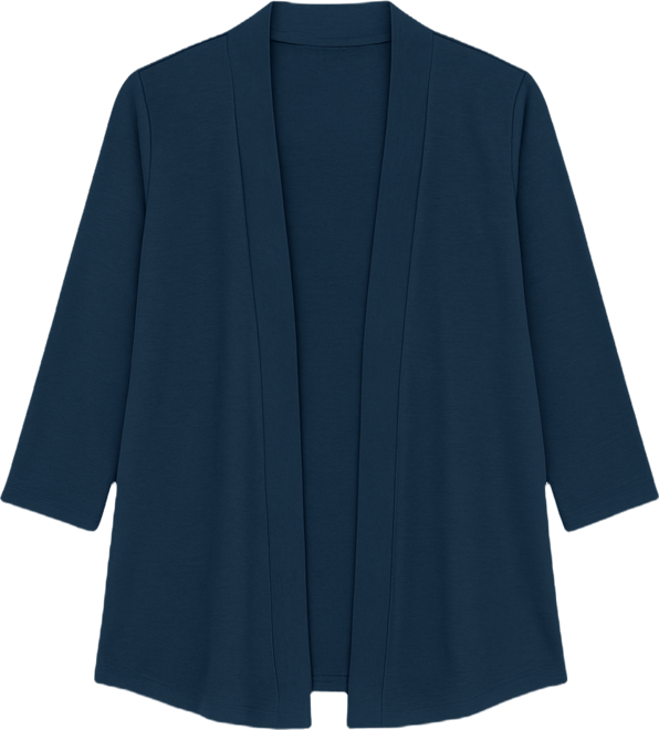 Women's Solid 3/4 Sleeve Cardigan