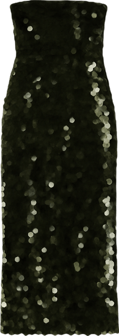 Women's Strapless Paillette Sequin Sheath Dress