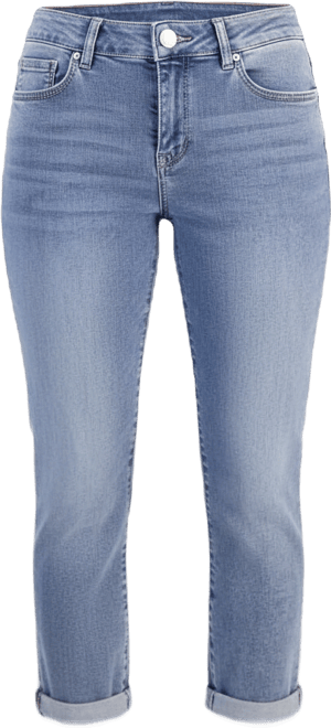 Petite "Ab" Solution Cuffed Skimmer Jeans