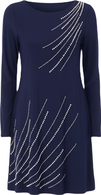 Women's Long-Sleeve Crew Neck Dress