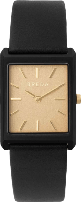 Women's 'Virgil' 1736c Black Leather Band Watch, 26mm