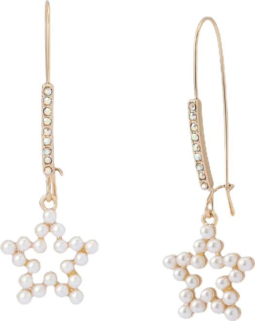 Faux Stone Celestial Soiree Cultivated-Pearl Dangle Earrings