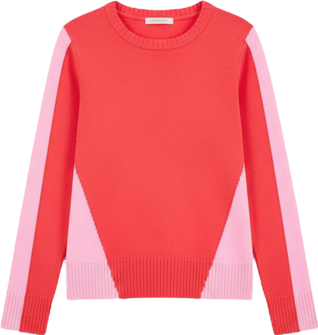 Women's Colorblocked Crewneck Long-Sleeve Top