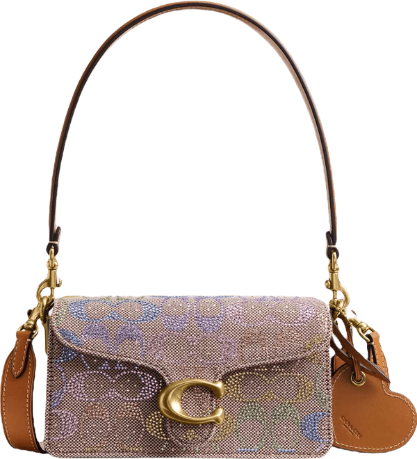 Tabby Crystal Signature Jacquard Shoulder Bag