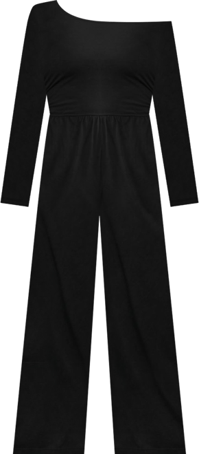 Women's Off-Shoulder Long Sleeve Wide-Leg Jumpsuit