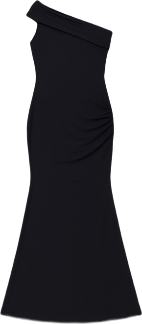 Women's Formal One Shoulder Rouched Mermaid Maxi Dress