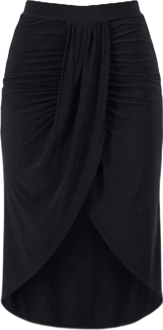 Women's Solid Color Knee Length Tulip Skirt