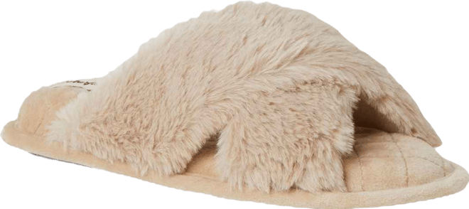 Women's Jessica Furry Crossband Slide Slipper