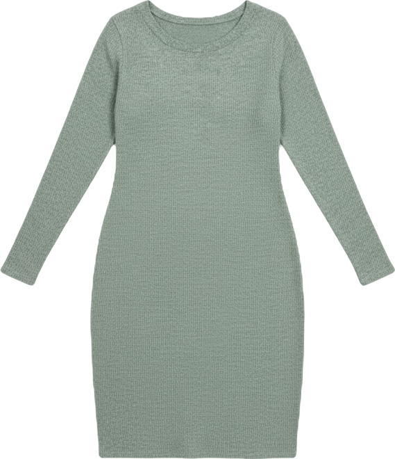 Maternity Ribbed Knit Long Sleeve Dress