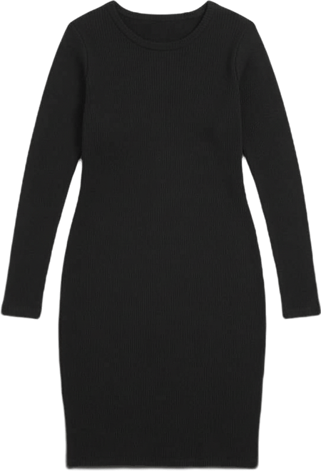 Maternity Ribbed Knit Long Sleeve Dress