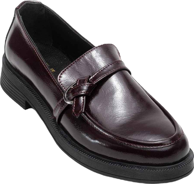 Forever & Always Women's Shoes Galea Buckled Leather Loafers