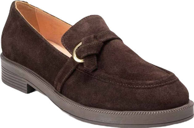 Forever & Always Women's Shoes Galea Buckled Leather Loafers