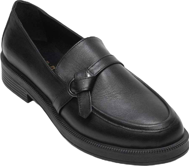 Forever & Always Women's Shoes Galea Buckled Leather Loafers