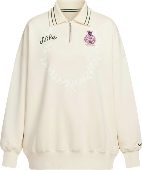 나이키 스포츠웨어 여성 오버사이즈 쿼터집 플리스 폴로